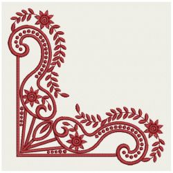 Fancy Redwork Corners 08(Sm)
