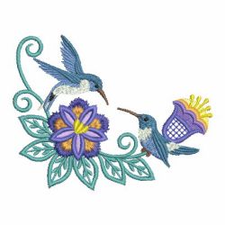 Heirloom Hummingbird Floral 10(Sm) machine embroidery designs