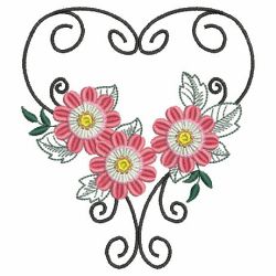 Heirloom Flowers 06(Md) machine embroidery designs