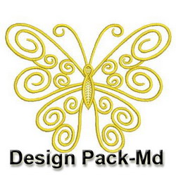 Golden Butterflies(Md) machine embroidery designs