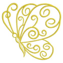 Golden Butterflies 07(Md) machine embroidery designs