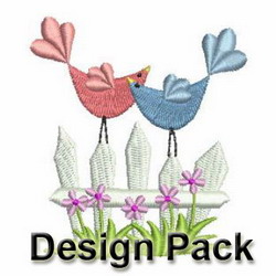 Country Love Birds machine embroidery designs