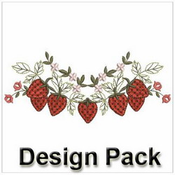 Heirloom Strawberries machine embroidery designs