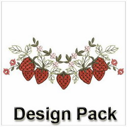 Heirloom Strawberries machine embroidery designs