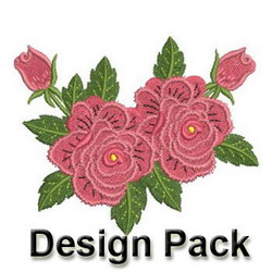 Elegant Roses machine embroidery designs