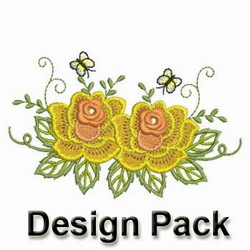 Yellow Roses machine embroidery designs
