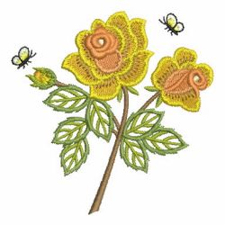 Yellow Roses 12 machine embroidery designs