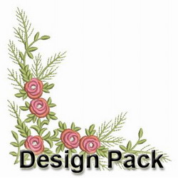 Floral Corners machine embroidery designs