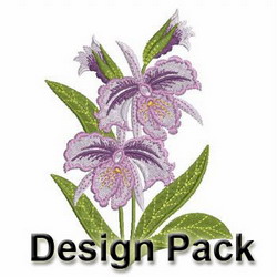 Elegant Orchid machine embroidery designs