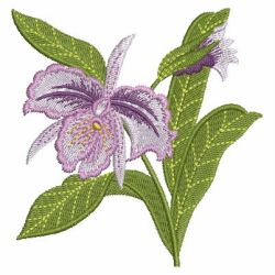 Elegant Orchid 01 machine embroidery designs