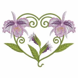Elegant Orchid 05 machine embroidery designs