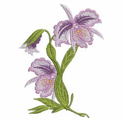 Elegant Orchid 08 machine embroidery designs