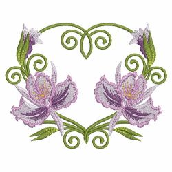 Elegant Orchid 09 machine embroidery designs