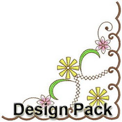 Heirloom Flower Corners 1 machine embroidery designs