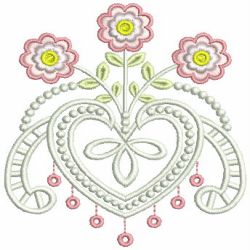 Fancy Flower Hearts 02 machine embroidery designs