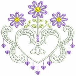 Fancy Flower Hearts 03