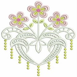 Fancy Flower Hearts 05 machine embroidery designs