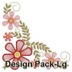Fancy Flower Corner(Lg) machine embroidery designs