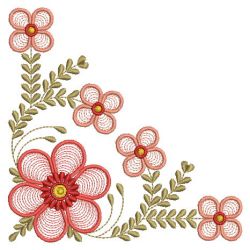 Fancy Flower Corner 01(Md) machine embroidery designs