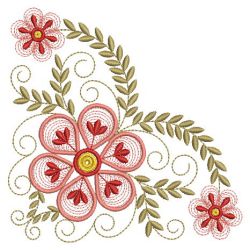 Fancy Flower Corner 04(Lg) machine embroidery designs
