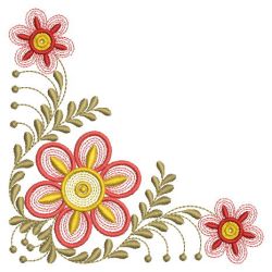 Fancy Flower Corner 05(Md) machine embroidery designs