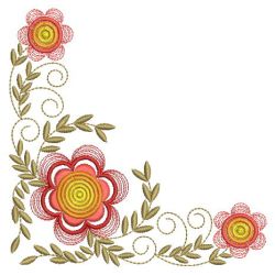 Fancy Flower Corner 06(Sm) machine embroidery designs