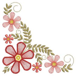Fancy Flower Corner 07(Lg) machine embroidery designs