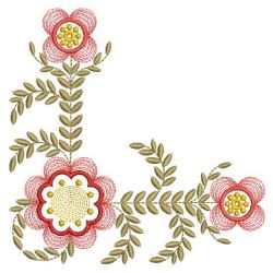 Fancy Flower Corner 08(Lg) machine embroidery designs