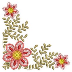 Fancy Flower Corner 10(Lg) machine embroidery designs