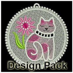 FSL Cat Ornaments machine embroidery designs