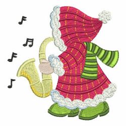 Christmas Sunbonnets 03 machine embroidery designs