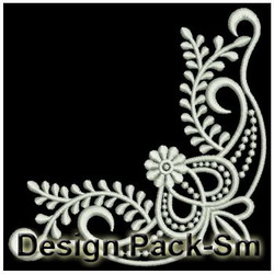 Heirloom Candlewicking Corners(Sm) machine embroidery designs