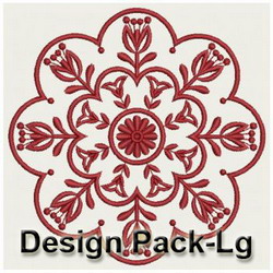 Flower Redwork Quilt(Lg) machine embroidery designs