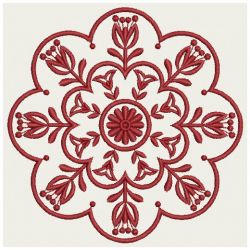 Flower Redwork Quilt 10(Sm) machine embroidery designs