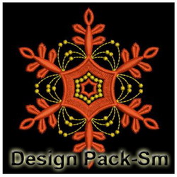 Golden Candlewicking Snowflakes machine embroidery designs