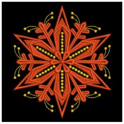 Golden Candlewicking Snowflakes 03 machine embroidery designs