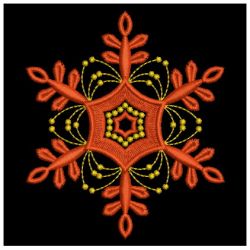 Golden Candlewicking Snowflakes 04 machine embroidery designs