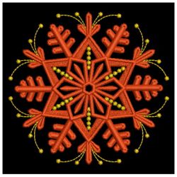 Golden Candlewicking Snowflakes 07 machine embroidery designs