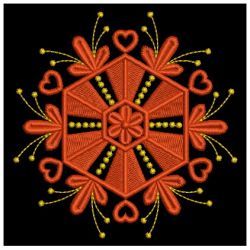 Golden Candlewicking Snowflakes 08 machine embroidery designs