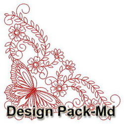 Butterfly Redowrk Corner(Md) machine embroidery designs