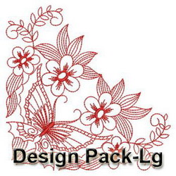 Butterfly Redowrk Corner(Lg) machine embroidery designs