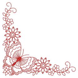 Butterfly Redowrk Corner 01(Sm) machine embroidery designs