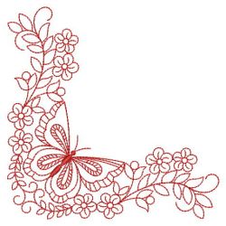 Butterfly Redowrk Corner 03(Sm) machine embroidery designs