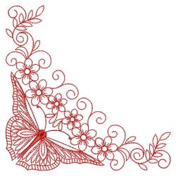 Butterfly Redowrk Corner 06(Sm) machine embroidery designs
