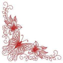 Butterfly Redowrk Corner 07(Lg) machine embroidery designs
