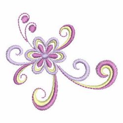 Swirl Flowers 02 machine embroidery designs