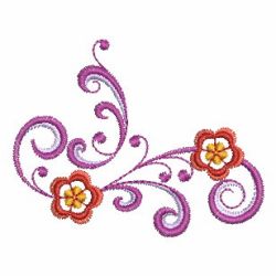 Swirl Flowers 09 machine embroidery designs