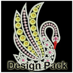 FSL Fancy Swans machine embroidery designs