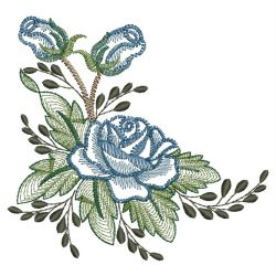 Blue Roses 07 machine embroidery designs