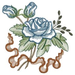 Blue Roses 08 machine embroidery designs